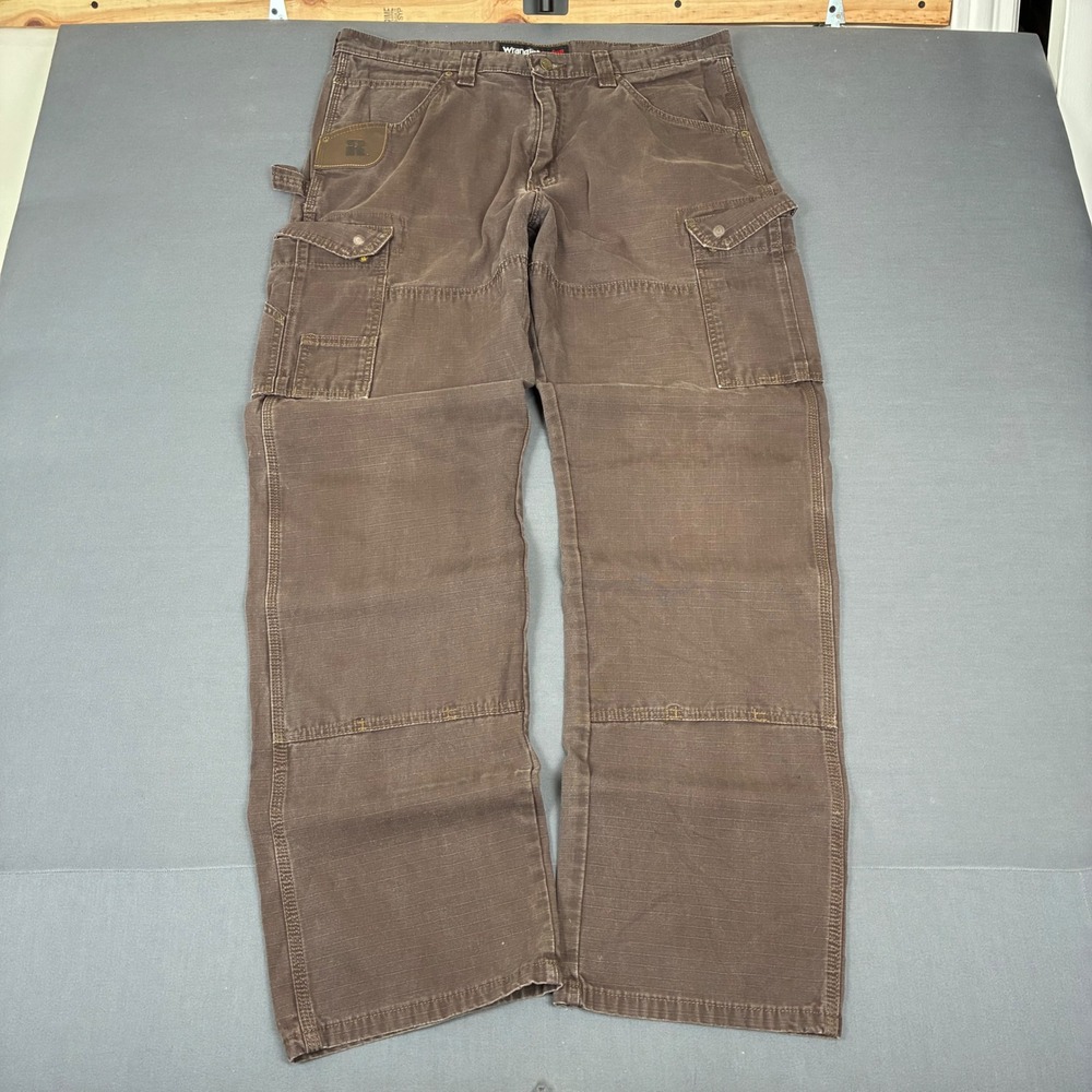 Wrangler Riggs Workwear Brown Carpenter Pants Men's Size 36x33